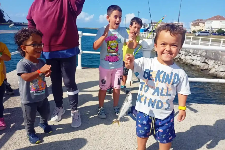 Campamento Alpe Acondroplasia pesca en costa Soto del Barco