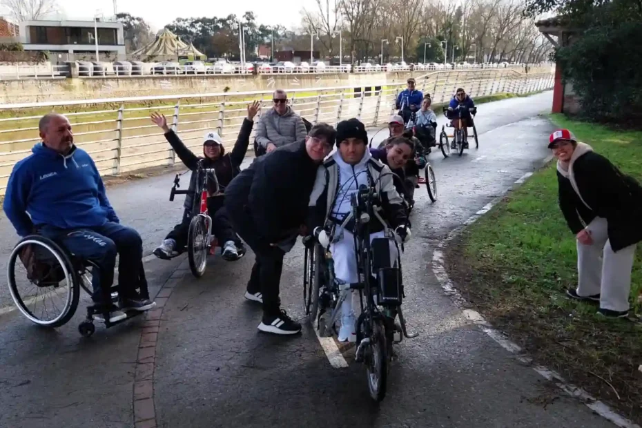 Handbike Senda Fluvial del Piles Gijón